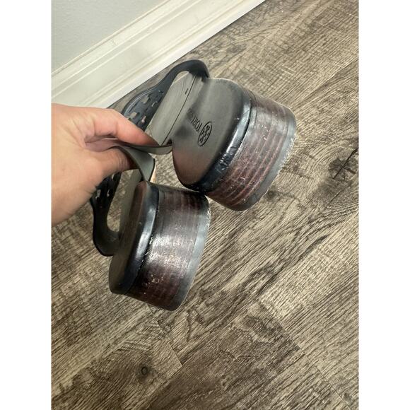 Tory Burch Womens Bombe Miller Slide Sandal Calf Leather Grey Size 7M - Picture 8 of 13